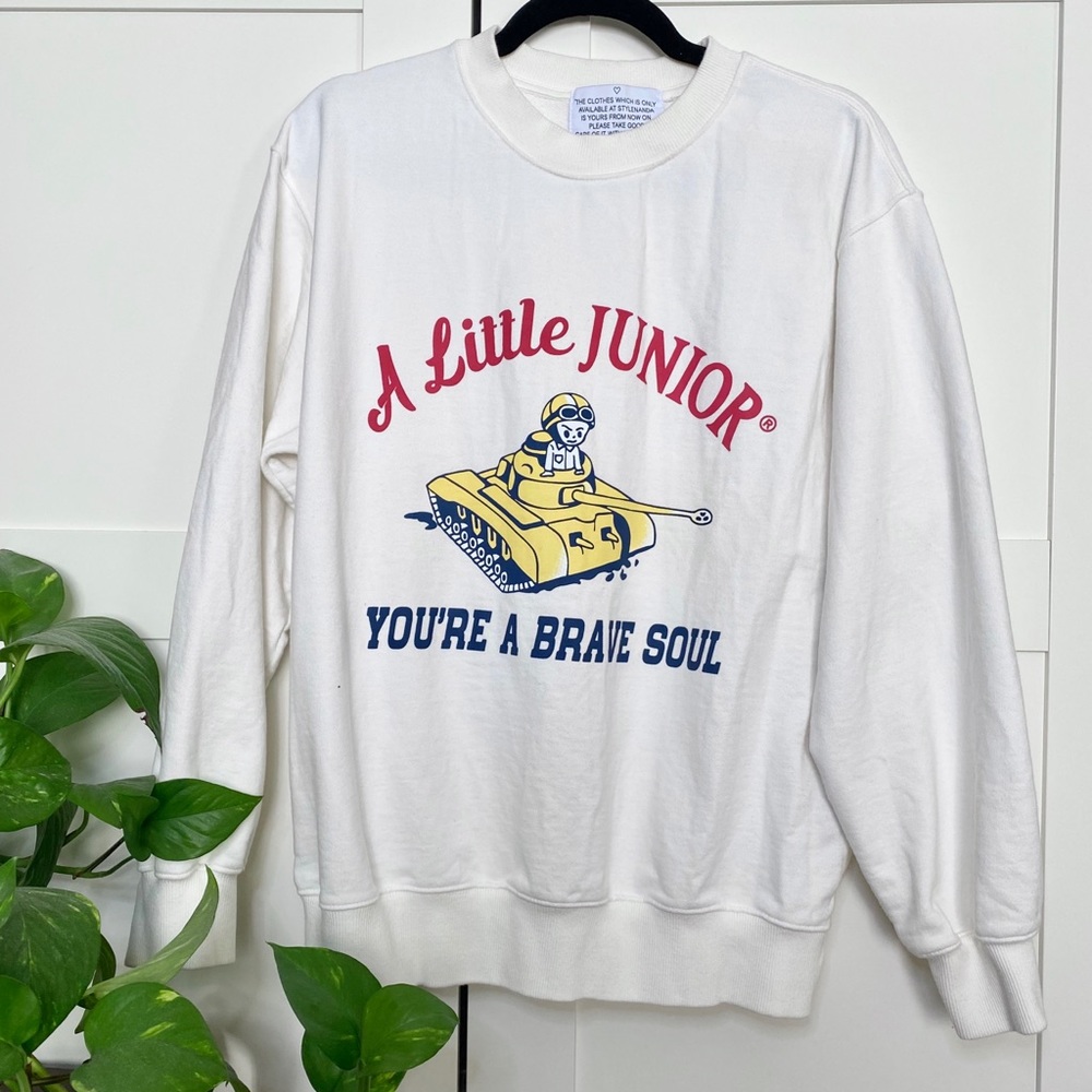 STYLENANDA Korean Fashion Crew Neck Sweatshirt